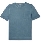 Massimo Alba - Watercolour-Dyed Cotton-Jersey T-Shirt - Blue