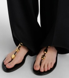 Amanu Nairobi leather thong sandals