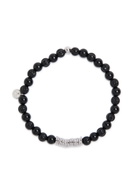 Tateossian Black Agate Beaded Bracelet