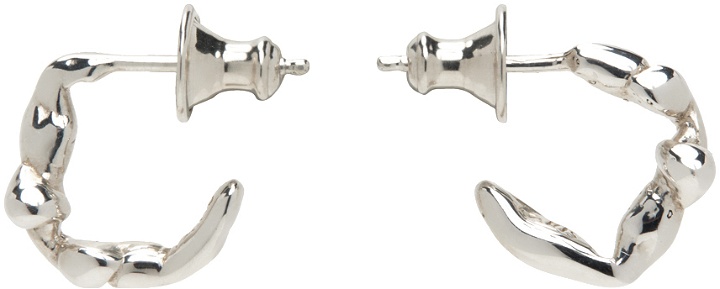 Photo: FARIS Silver Lava Hoop Small Earrings