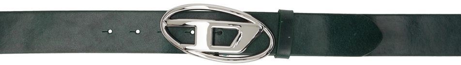 【DIESEL】B-1dr B-1DR: Leather Belt with silver D logo buckle | Diesel