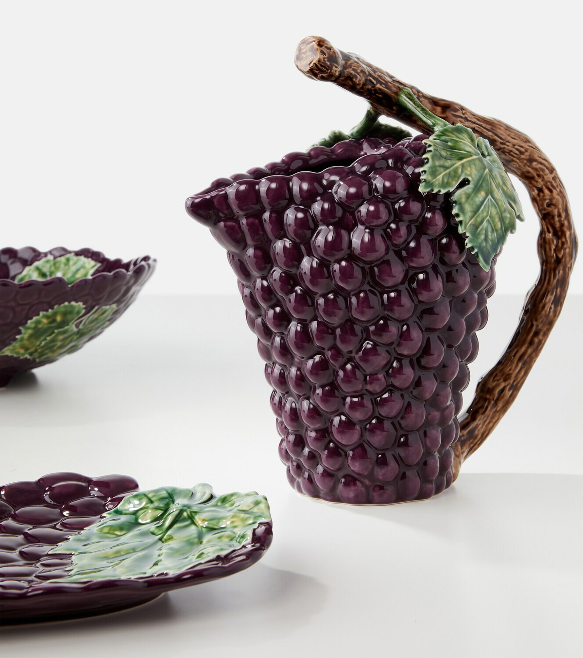 Bordallo Pinheiro Grapes earthenware jug