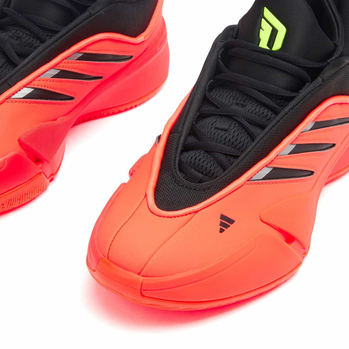Adidas Men's Dame 9 Sneaker in Red/Black/Lucid Lemon adidas