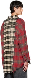 R13 Red & Beige Combo Check Shirt