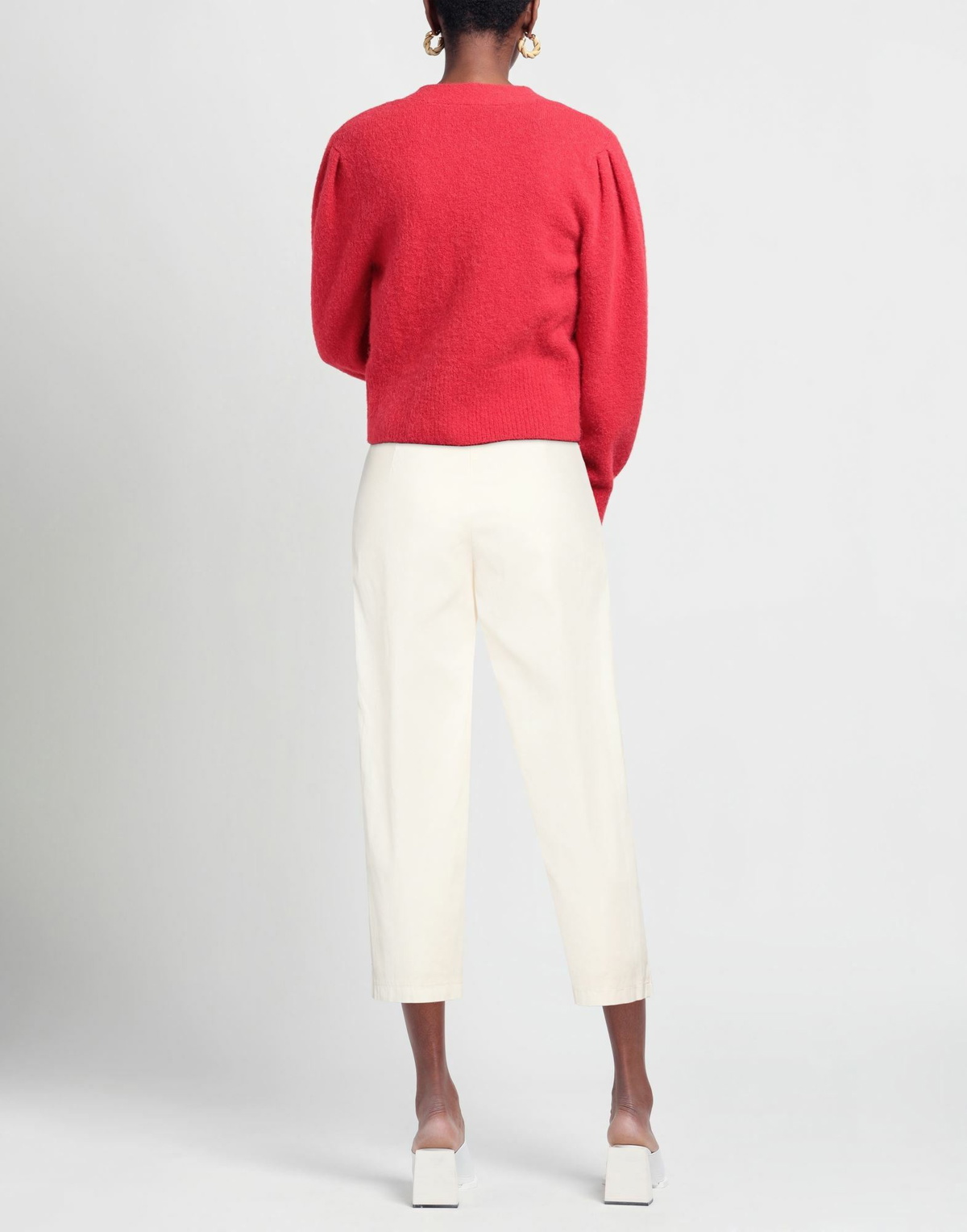 Alessia Santi Womens Pants Ivory