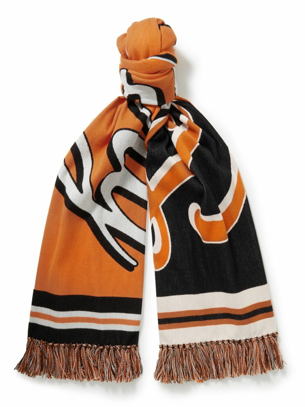 Photo: Burberry - Fringed Wool-Jacquard Scarf