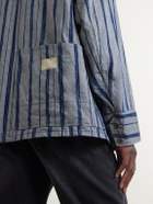 KAPITAL - Cactus Striped Cotton-Kasuri Jacket - Blue