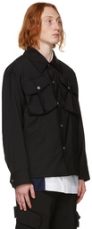 Feng Chen Wang Black Semi-Sheer Shirt Jacket