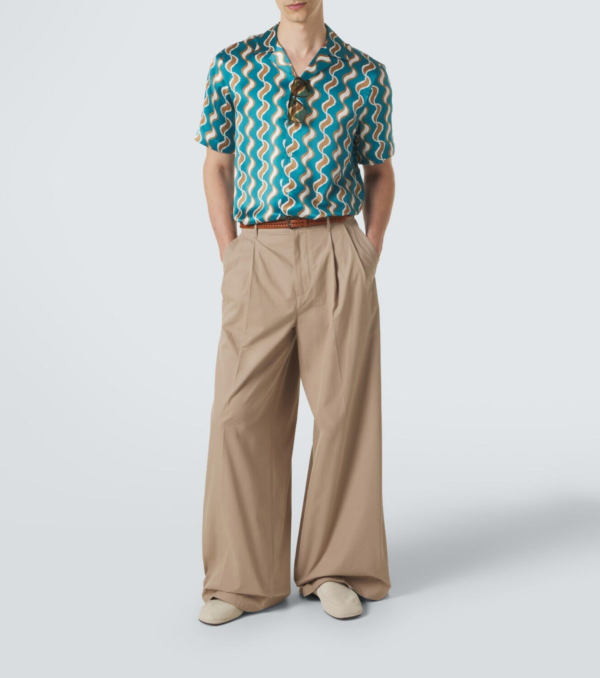 Frescobol Carioca Roberto printed silk shirt