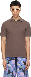 ERL Brown Logo Patch Polo