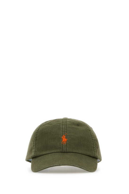 Photo: Polo Ralph Lauren Army Green Linen Baseball Cap