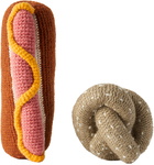 Ware of the Dog Brown Hot Dog & Pretzel Toy Set