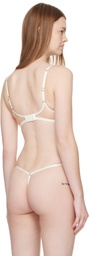 Agent Provocateur Off-White & Beige Lindie Bra