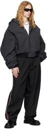 Rivington Roi Rebis Black Hooded Banshee Bomber Jacket