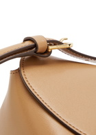 Toteme T-lock Leather Clutch - Camel - One Size