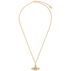Vivienne Westwood Gold Mini Bas Relief Pendant Necklace