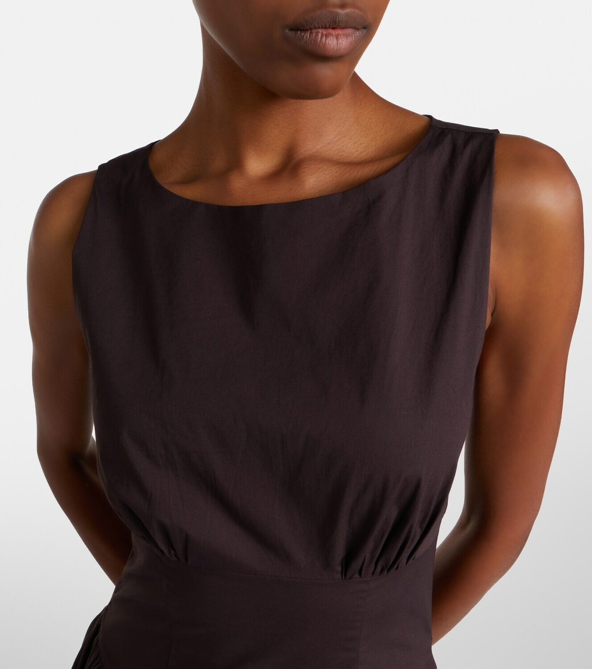 Staud Gwen cotton poplin midi dress