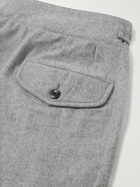 Rubinacci - Manny Straight-Leg Pleated Wool-Flannel Trousers - Gray