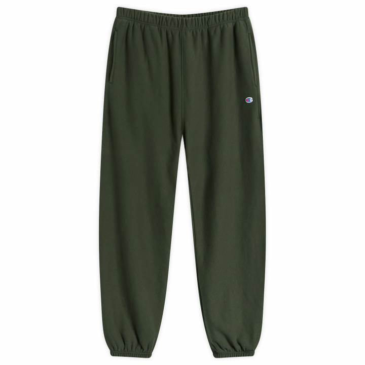 Photo: Champion Men's Reverse Weave Loose Cuffed Sweat Pants in Forest Green
