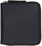Dries Van Noten Black Pebbled Leather Wallet