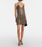 Roberto Cavalli Beaded halterneck slip dress