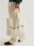 Museum Of Peace & Quiet - Wordmark Logo-Embroidered Cotton-Canvas Tote Bag
