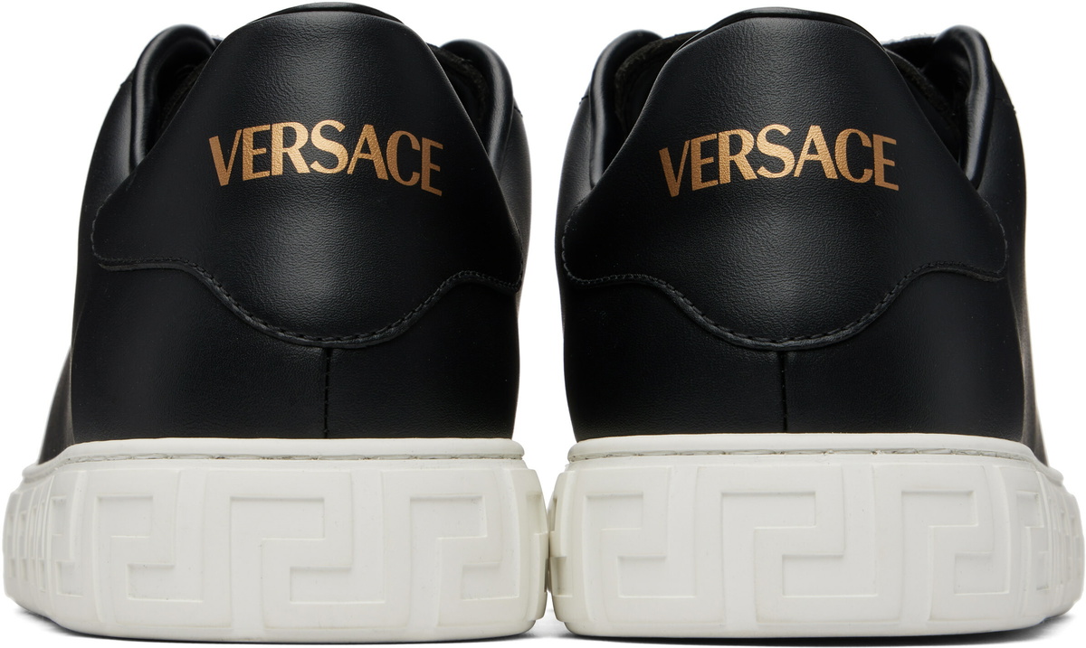 Versace Black Greca Nylon Sneakers