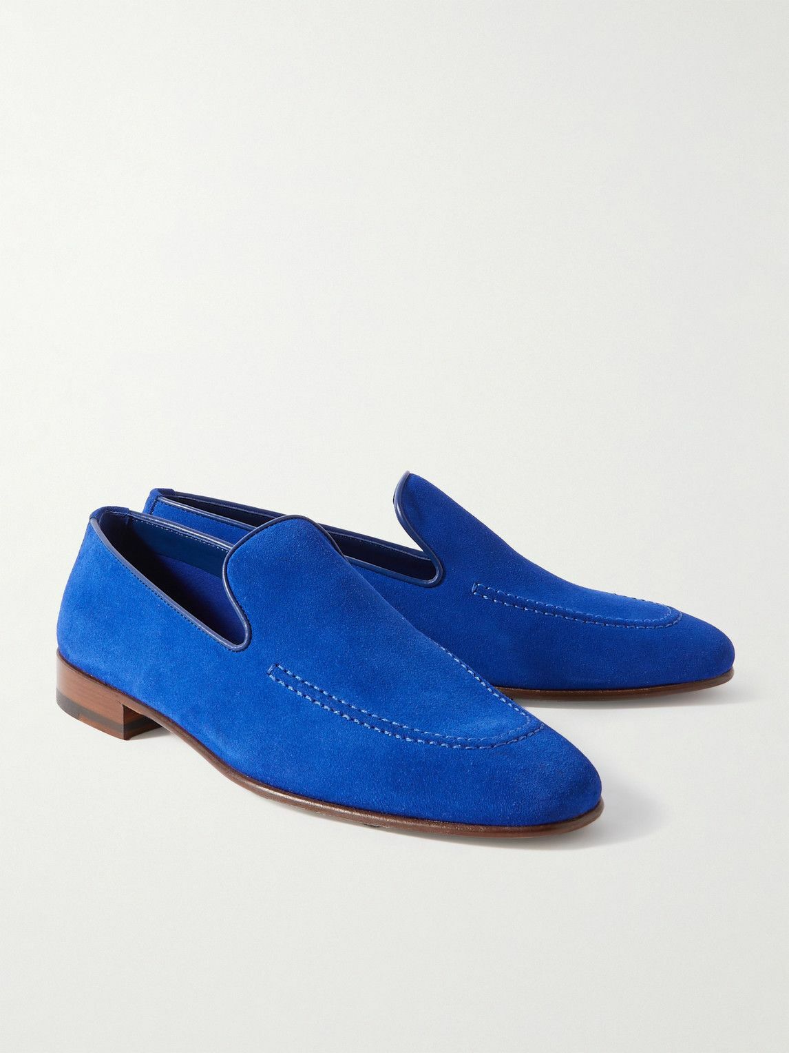 Manolo Blahnik - Truro Suede Loafers - Blue Manolo Blahnik