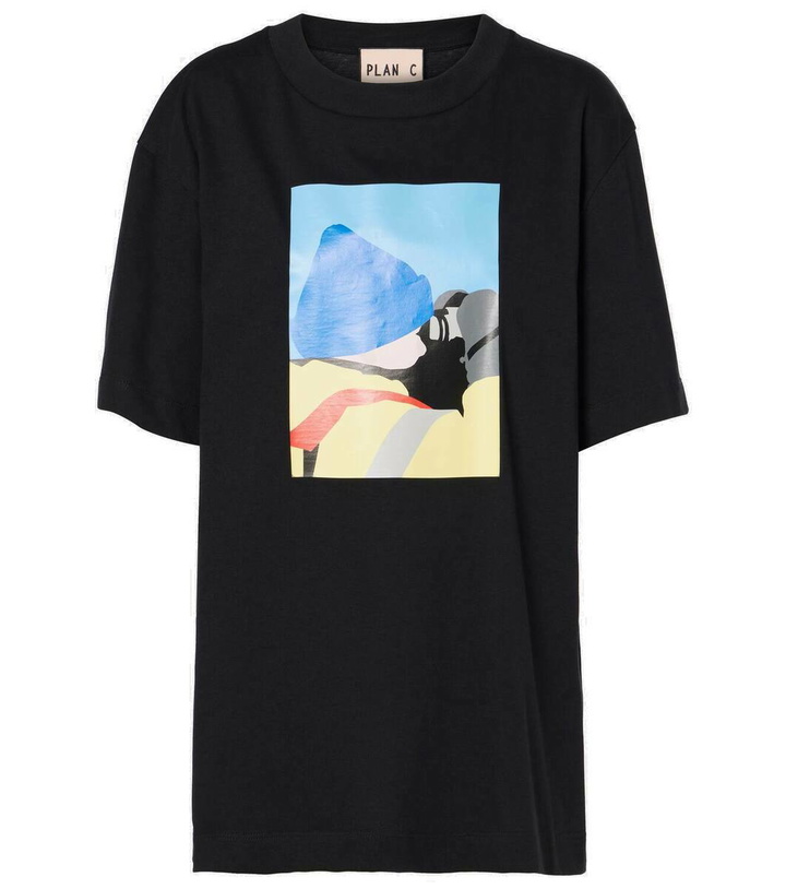Photo: Plan C Printed cotton jersey T-shirt