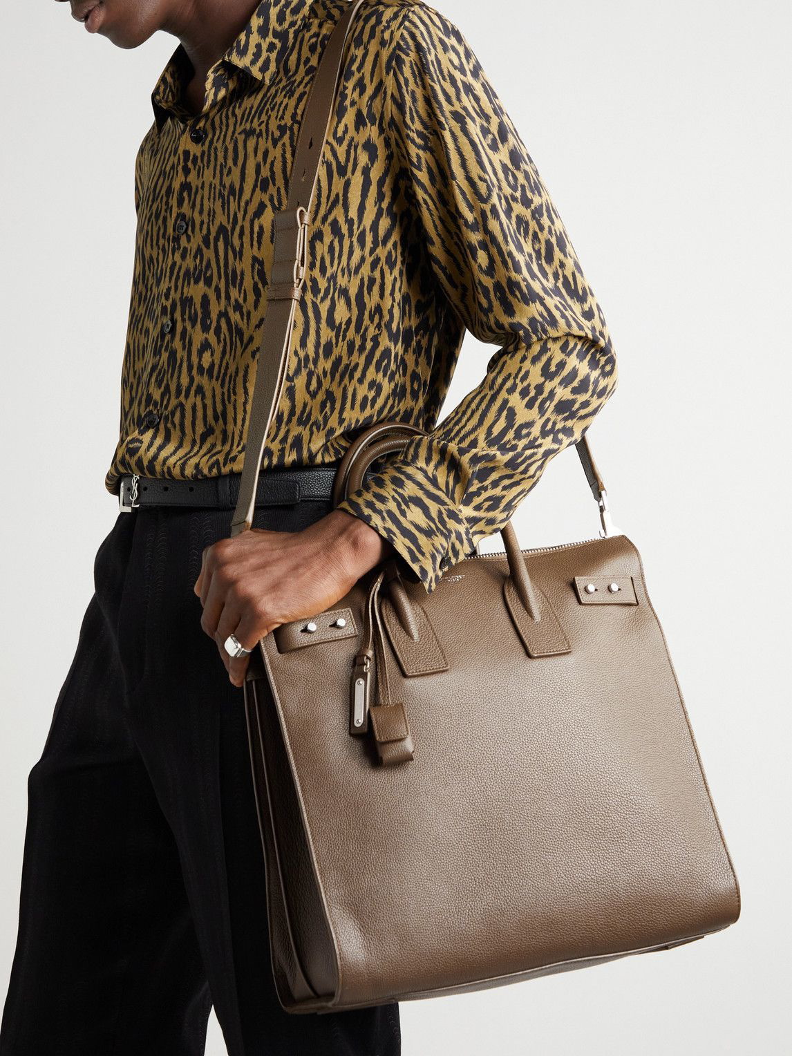 sac de jour large in grained leather