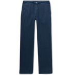 Onia - Collin Slub Linen Drawstring Trousers - Blue