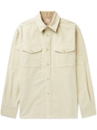 Caruso - Cotton-Blend Flannel Overshirt - Neutrals