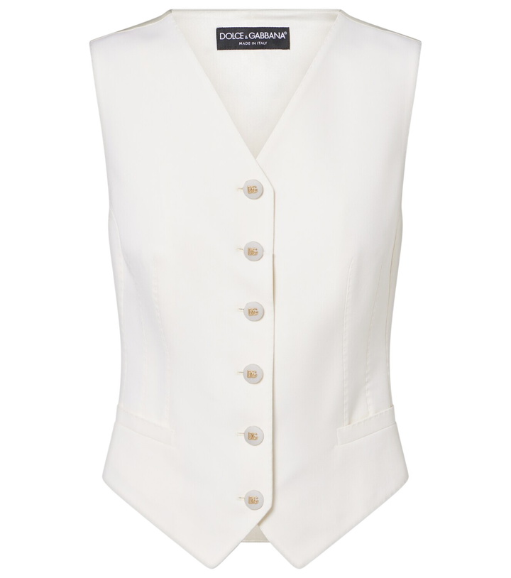 Photo: Dolce&Gabbana Wool and silk-blend vest