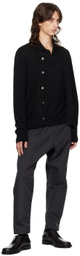 Comme des Garçons Homme Deux Black Wool Polo