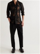 Yuri Yuri - Slim-Fit Tie-Dyed Cotton-Poplin Shirt - Black