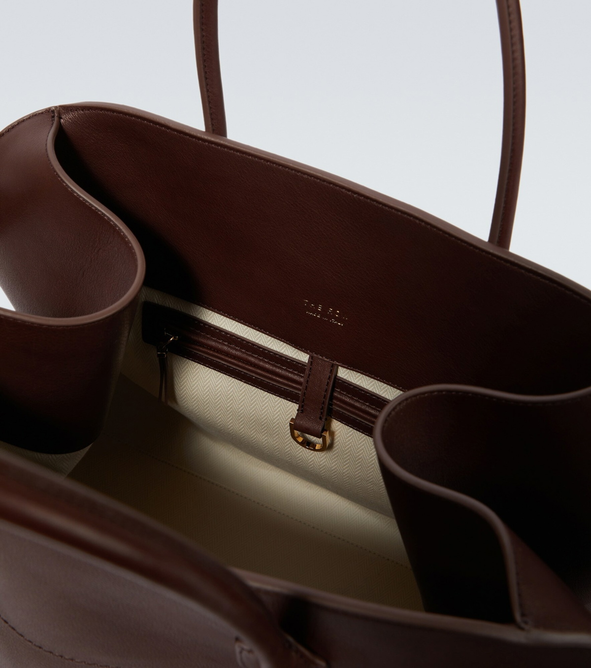 The Row Margaux 17 Buckled Suede Tote