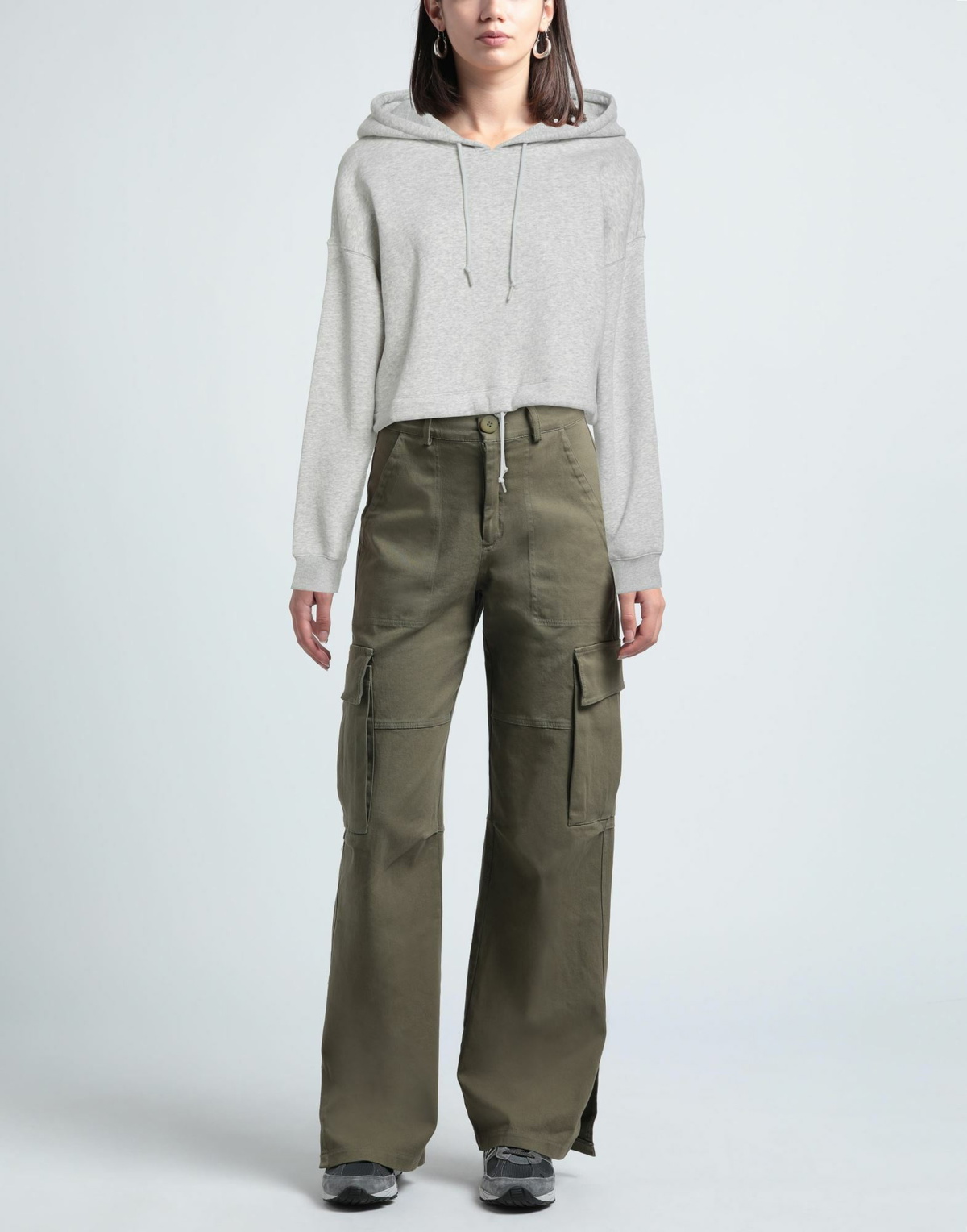 Good American Womens Sweatshirt in Grey