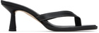 Aeyde Black Daphne Leather Thong Heeled Sandals