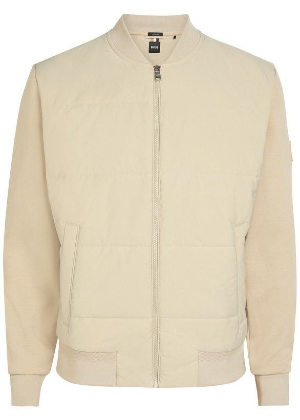 Photo: Boss Skiles Quilted Shell and Cotton-blend Jacket Beige