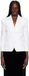 Marni White Poplin Baby Single Breasted Blazer