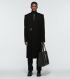 Givenchy - Textured wool coat with padlock