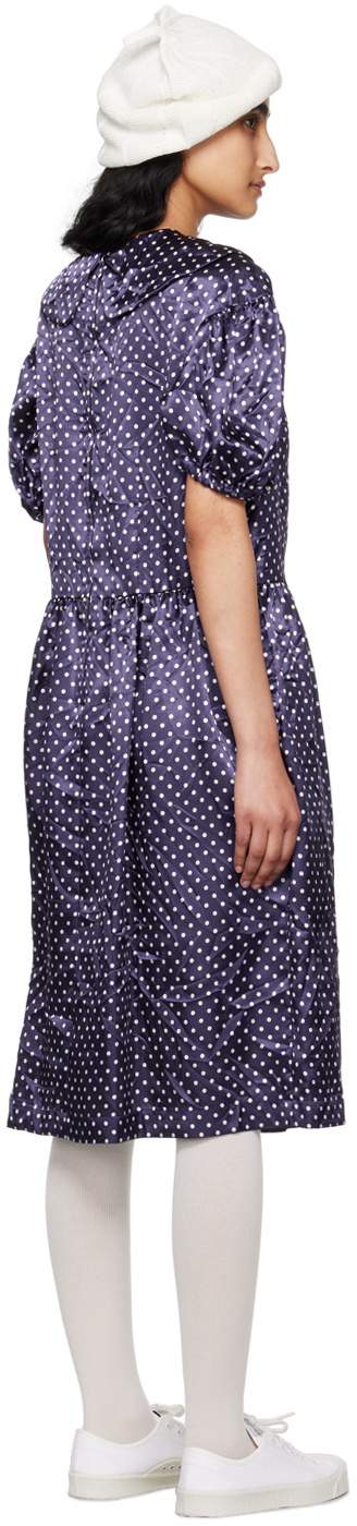 Comme des Garçons Girl Navy Polka Dot Midi Dress