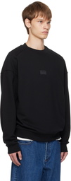 Hugo Black Bonded-Logo Sweatshirt