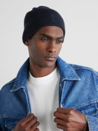 AMI PARIS - Logo-Appliquéd Ribbed Wool Beanie