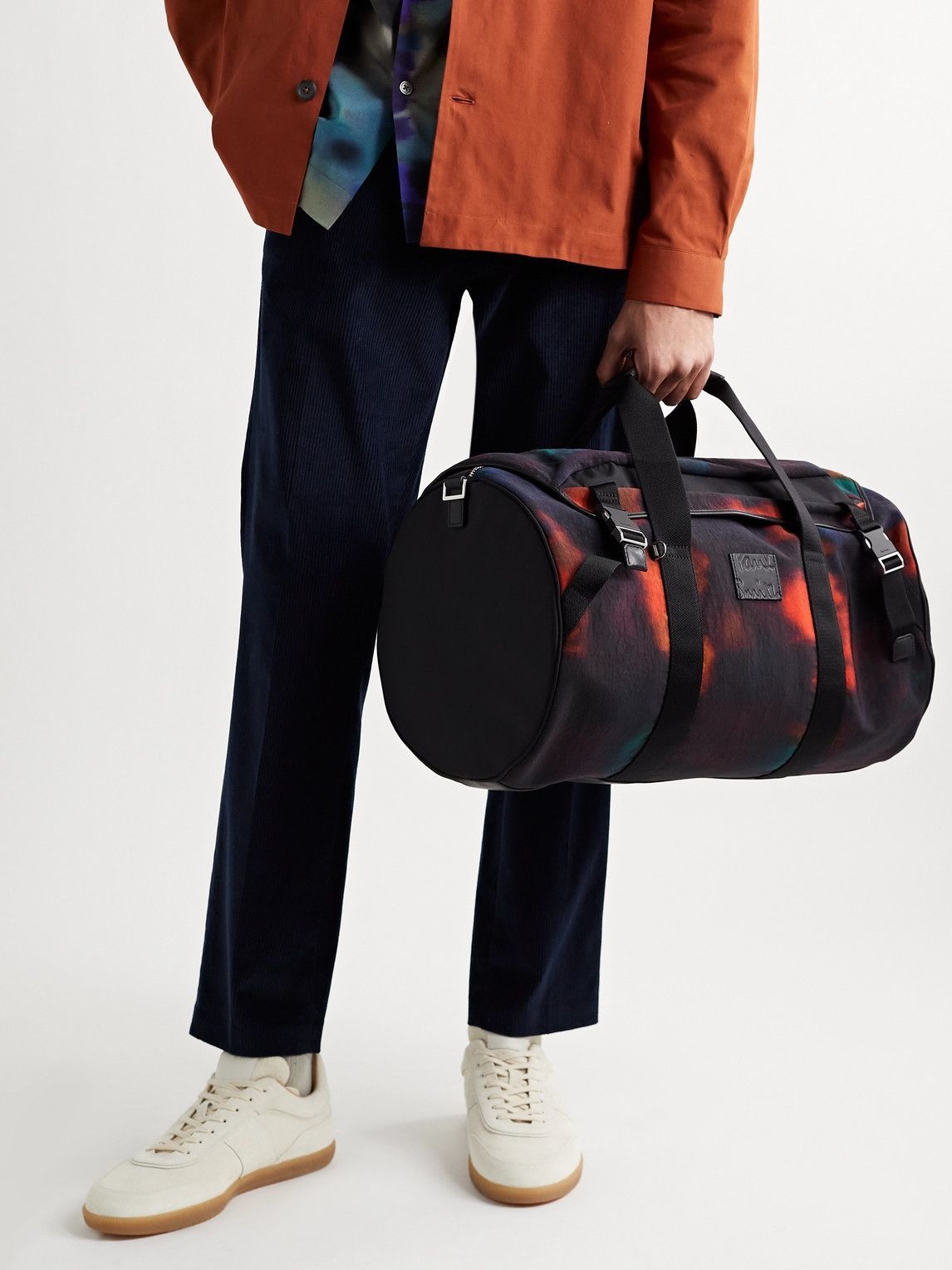 Paul Smith - Leather-Trimmed Printed Nylon-Canvas Duffle Bag Paul Smith