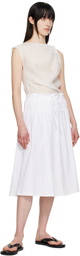 LE17SEPTEMBRE White Asymmetrical Draped Tank Top