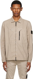 Stone Island Gray Garment-Dyed Jacket