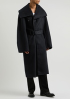 JW Anderson Belted Wool Coat Navy