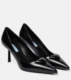 Prada Logo leather pumps