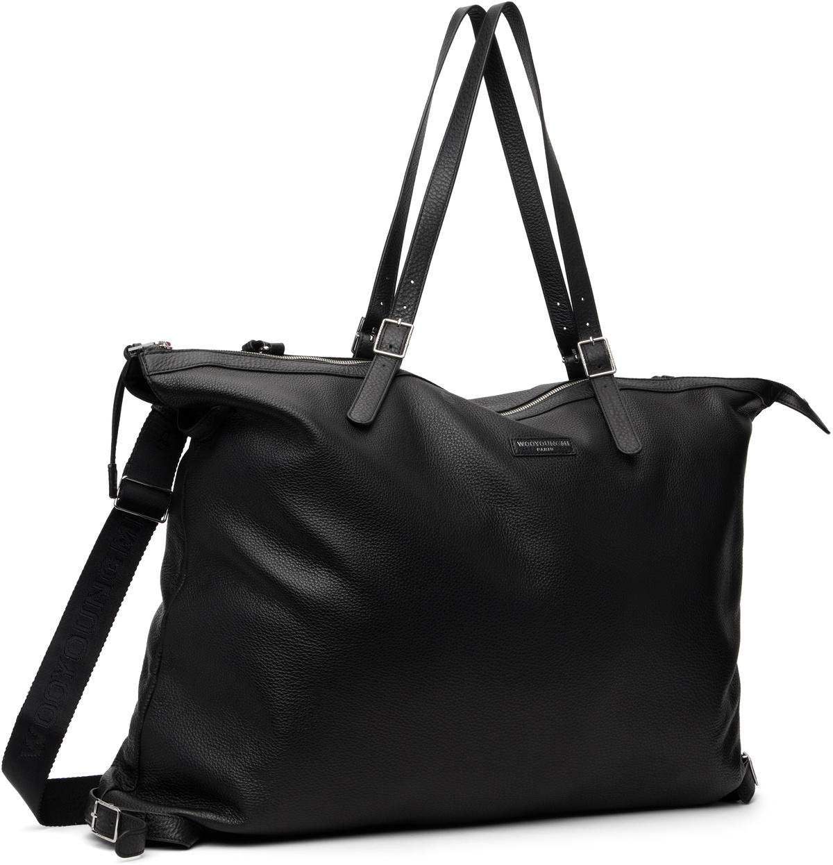 WOOYOUNGMI Black Medium Plus Leather Tote